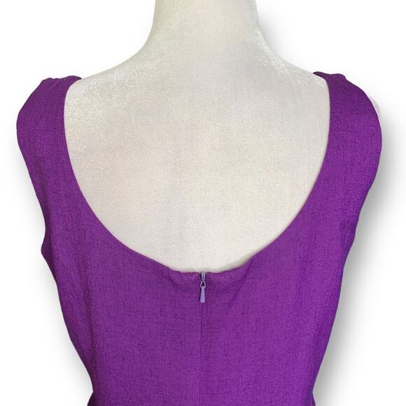 Vintage 90s Maxi Sundress Purple Mexican Fiesta Embroidered Linen Blend Size 10P - Picture 4 of 11